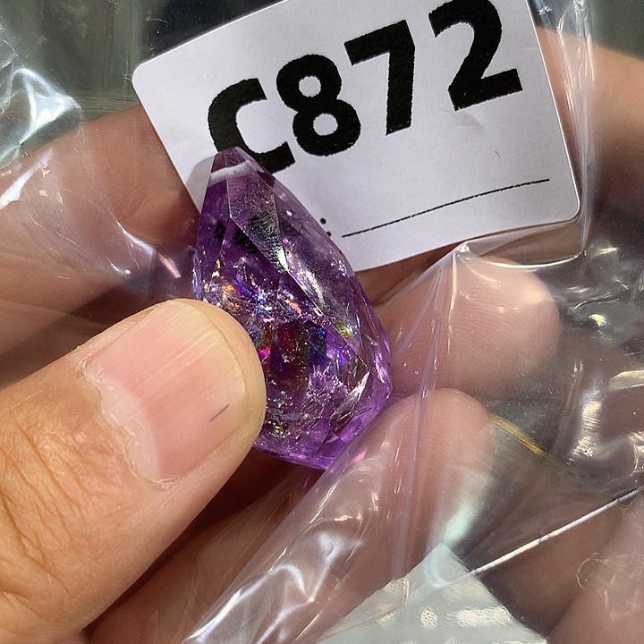 星***河发晶珠宝半成品未镶嵌天然水晶C872