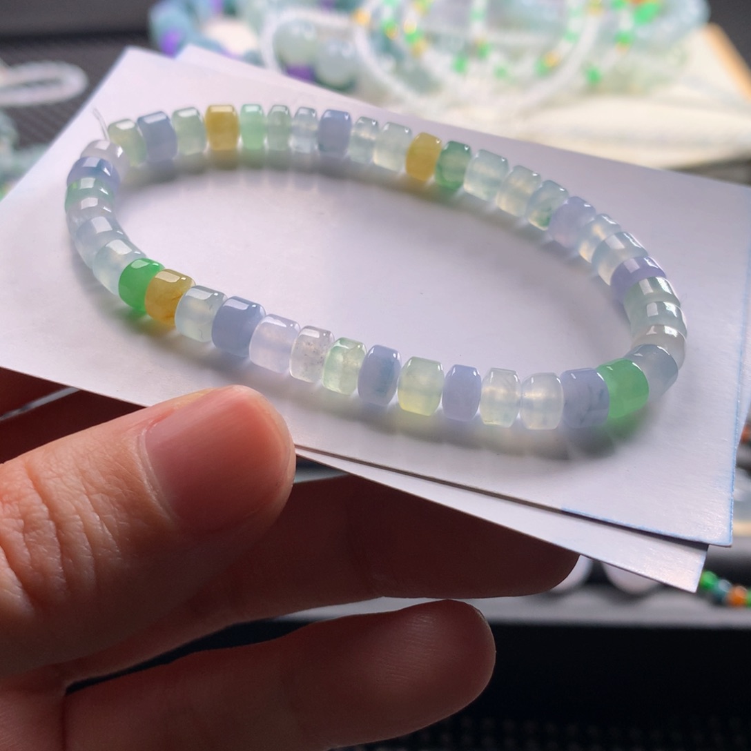 翡翠手链未镶嵌L*璇天然缅甸翡翠