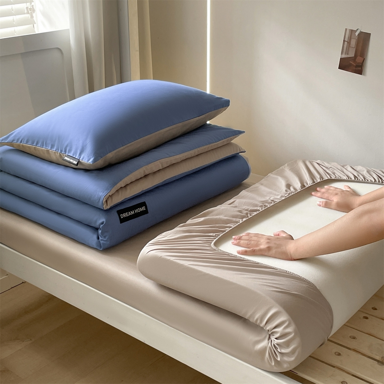 轻奢家用加厚纯色宿舍单人凉感棉枕简约黑标学生三件套笙