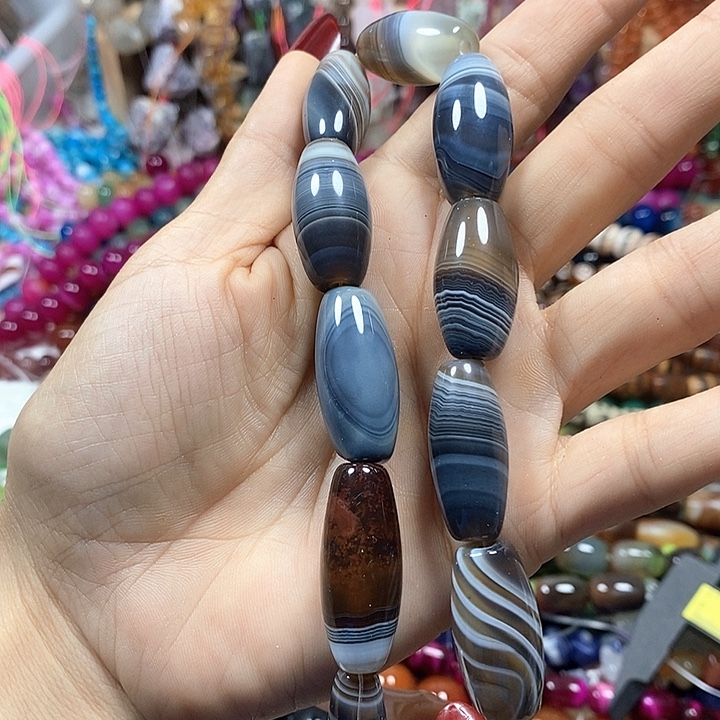 银***浪玛瑙/玉髓未镶嵌珠宝半成品