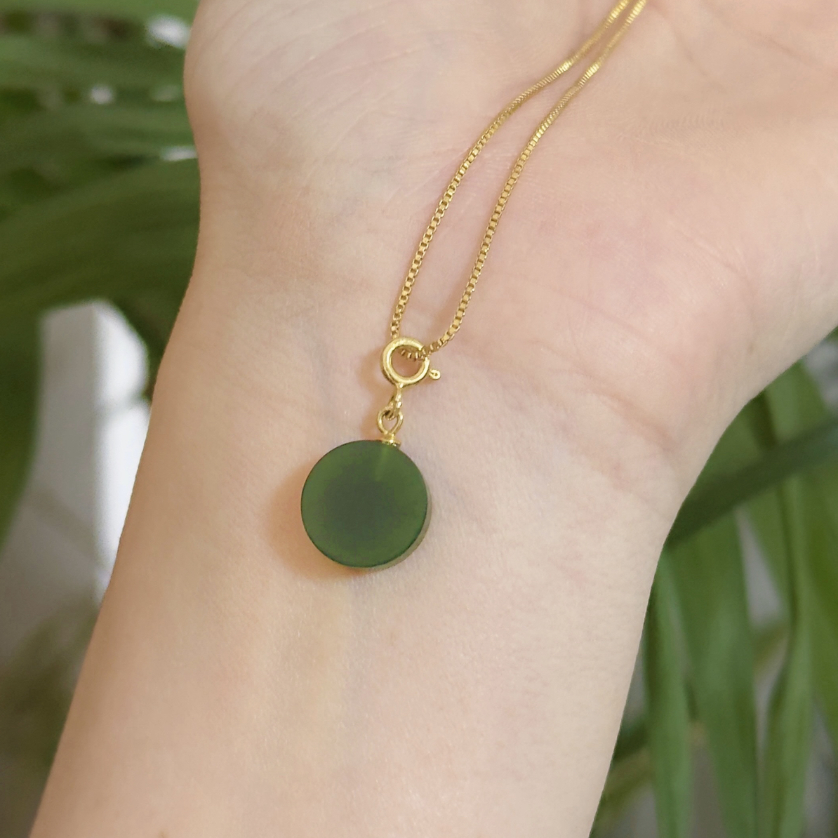 碧玉无事牌圆牌简约大方