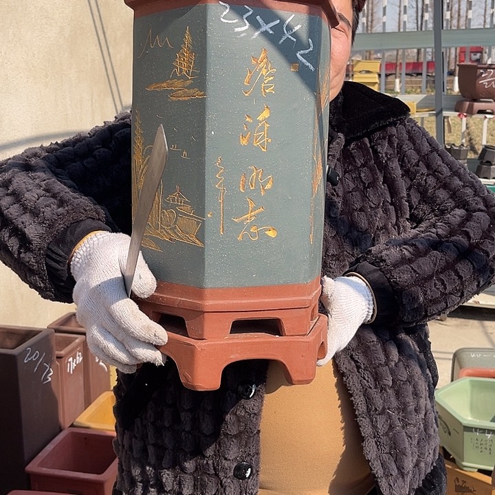 紫砂花盆紫砂等传统