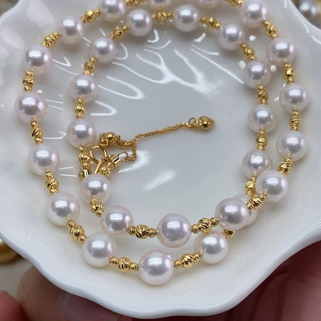 银S925镶嵌项链海水珍珠