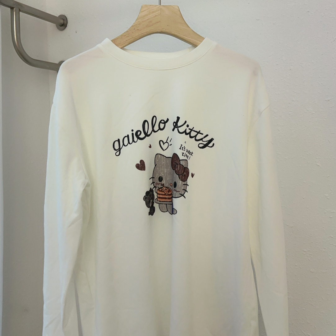 长袖圆领中长款凯蒂猫打底长袖