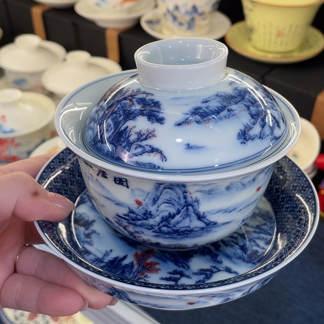 陶景德陶瓷盖碗茶具