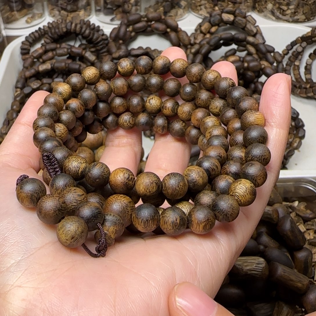 好***姐沉香手串多圈0.8规格28克张勺子108颗