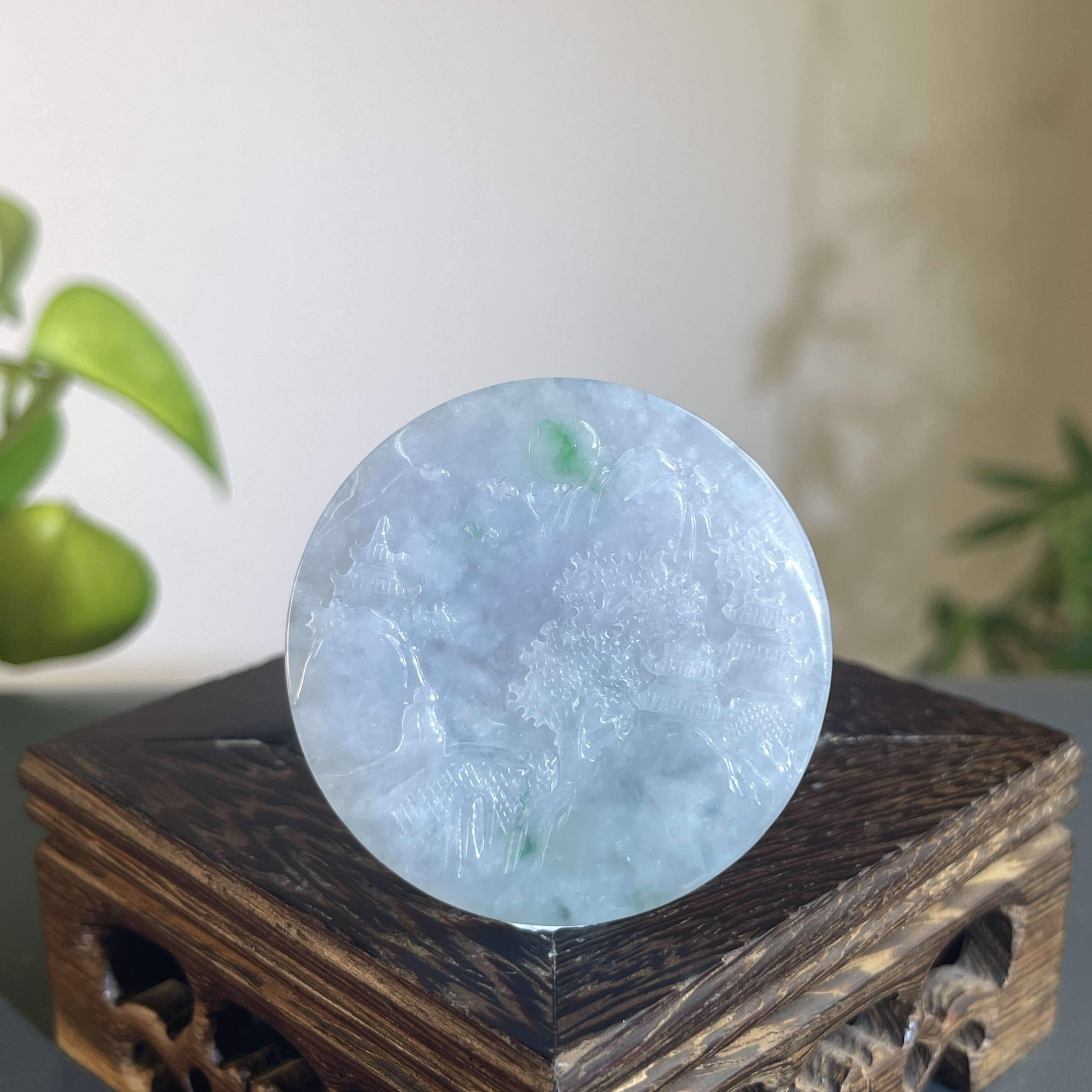 JXB16-59  天然缅甸A货翡翠  山水牌