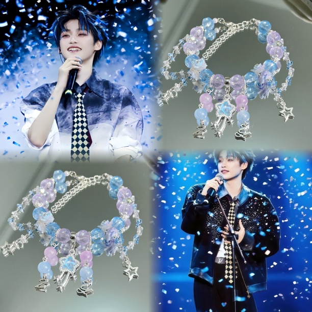 梓渝应援色星渝色DIY琉璃珠手串串珠手链手链