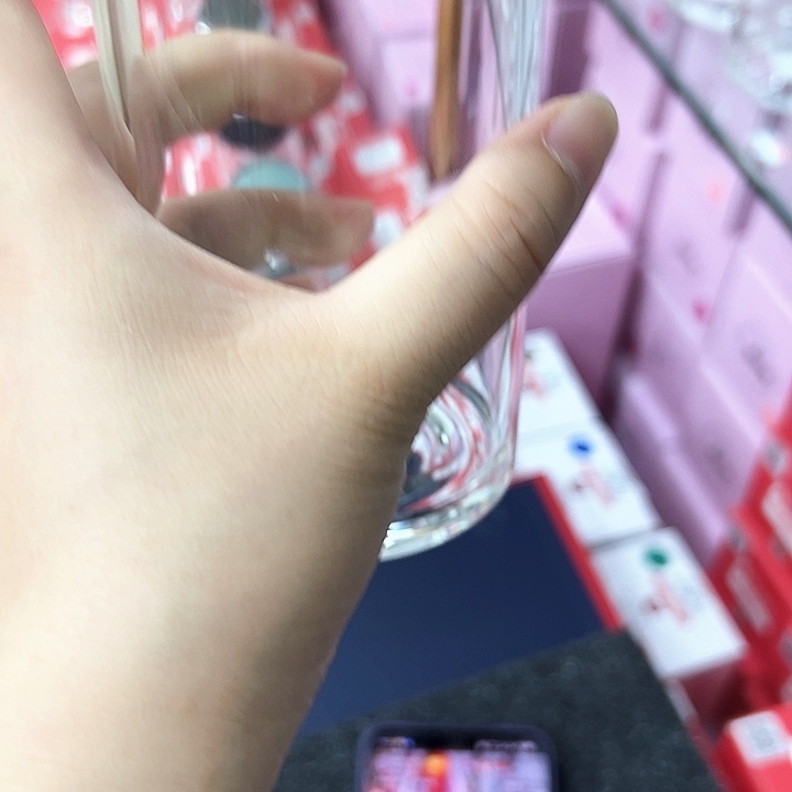 水晶玻璃无盖款牛奶果汁饮料咖啡445