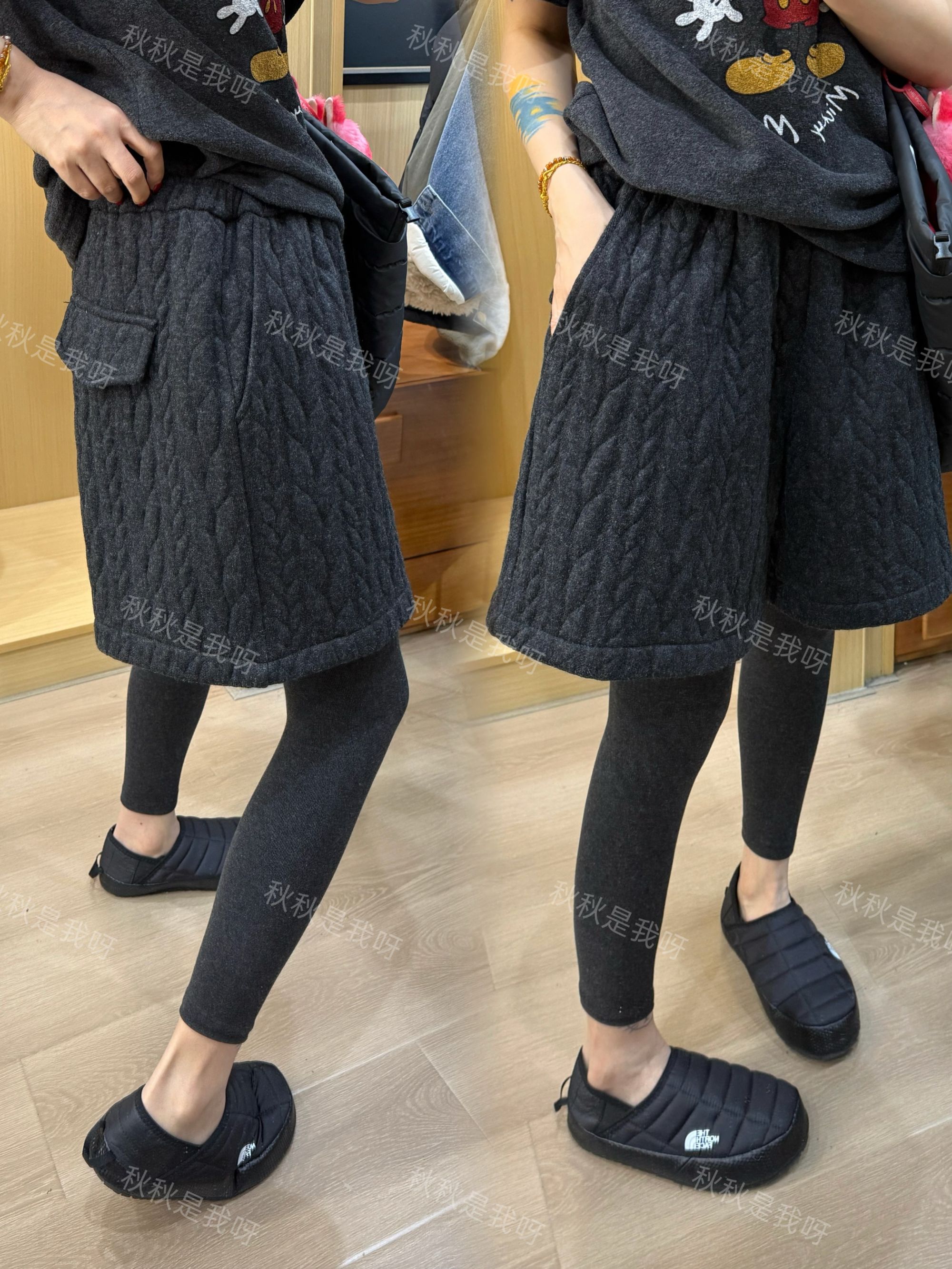 MING.DONG欧货【麻花短裤】羊毛A字版竖条麻花纹理休闲宽松大码洋气