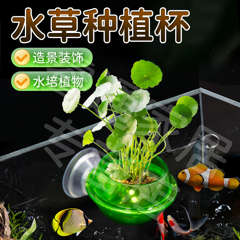 【宠大条】鱼缸饲育造景盆缸内型水草杯水草种植杯水草养育盆水草杯