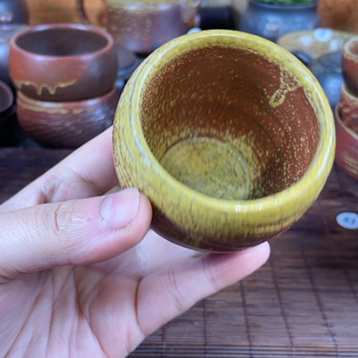 【闪购商品】哒****?柴烧主人杯120毫升左右微瑕
