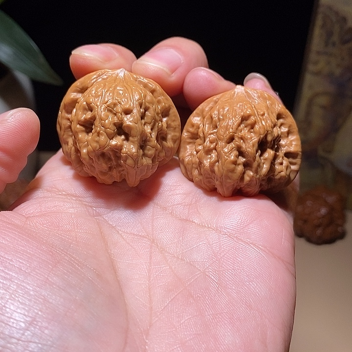 文玩核桃把件全品无修36尺平谷凹底