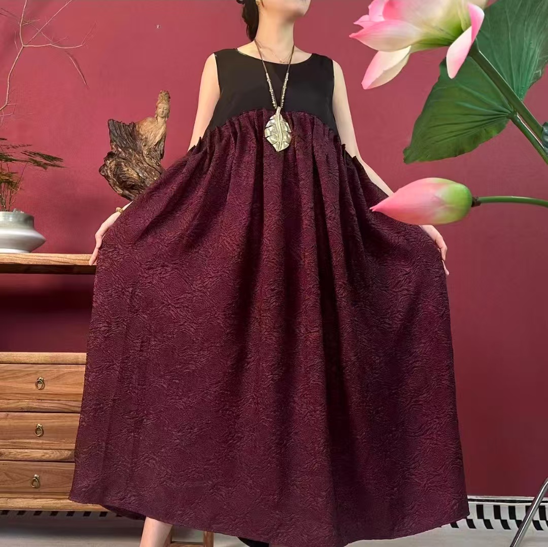 【大海轻奢】BF32580新款百搭气质压绉设计师款时尚连衣裙