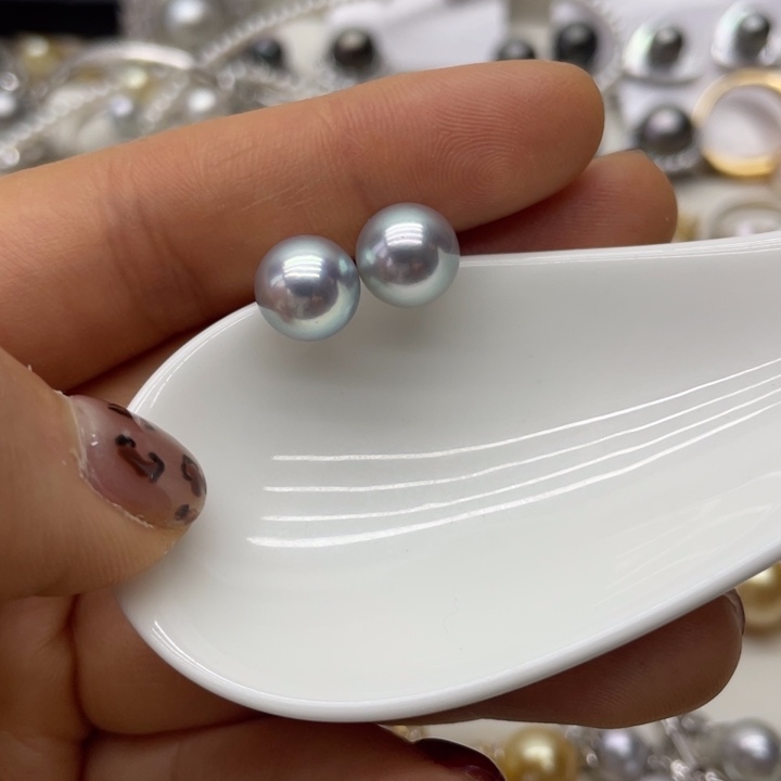 海水珍珠耳饰18K金镶嵌