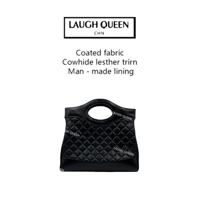 Laugh Queen手工打造真皮女士新款包10331  单黑