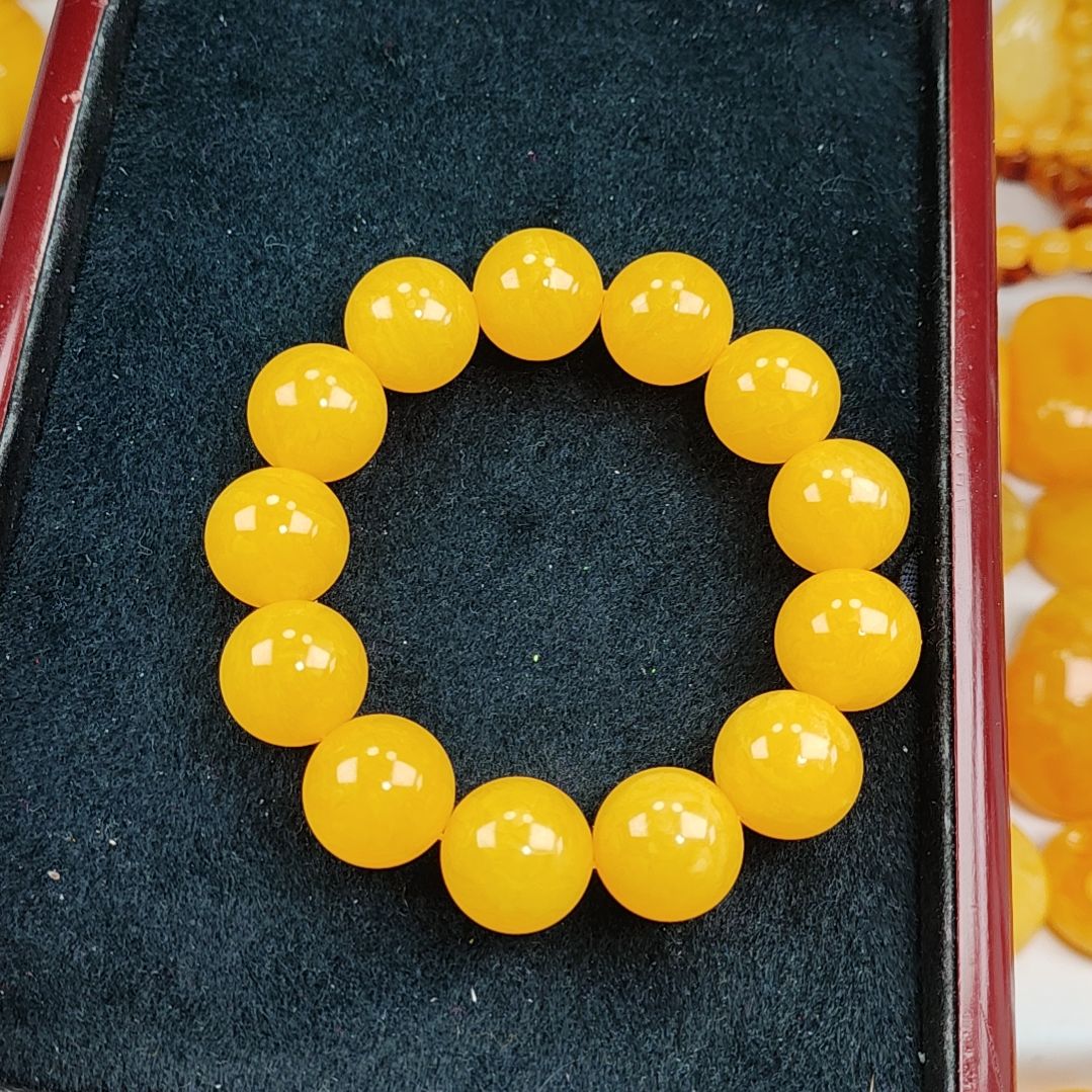 蜜蜡手串未镶嵌同料手17