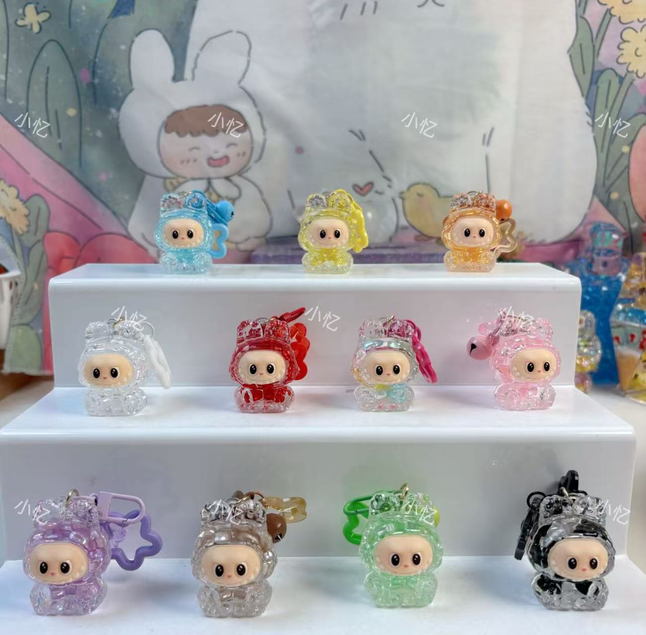 创意新款入油流沙夜光可爱超萌爆闪卡通摆件