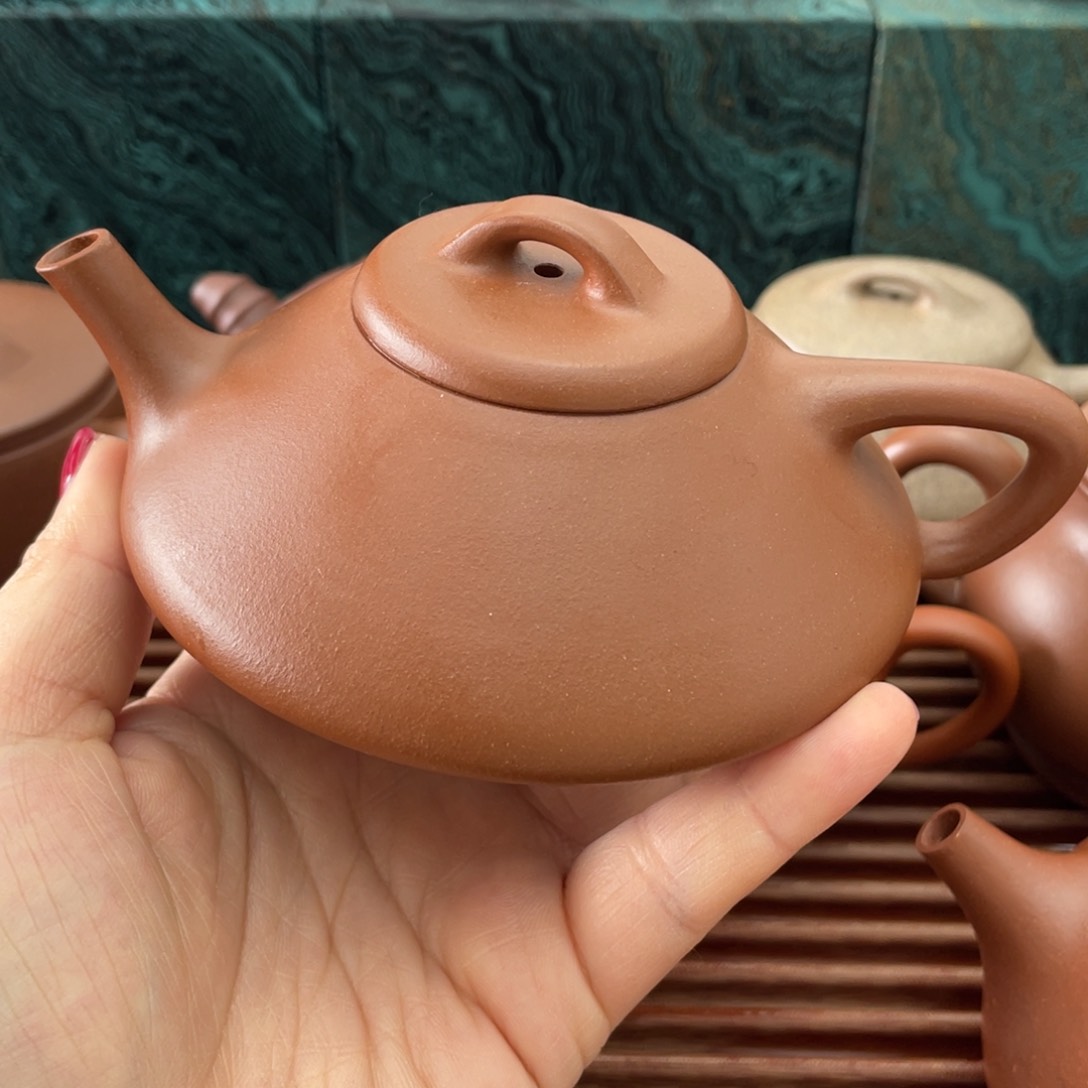 紫砂茶壶石瓢降坡泥150cc