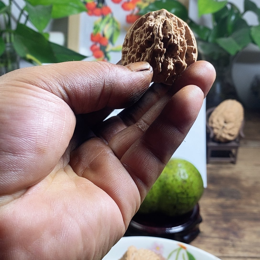 吊坠文玩核桃小众三角花园狮子头