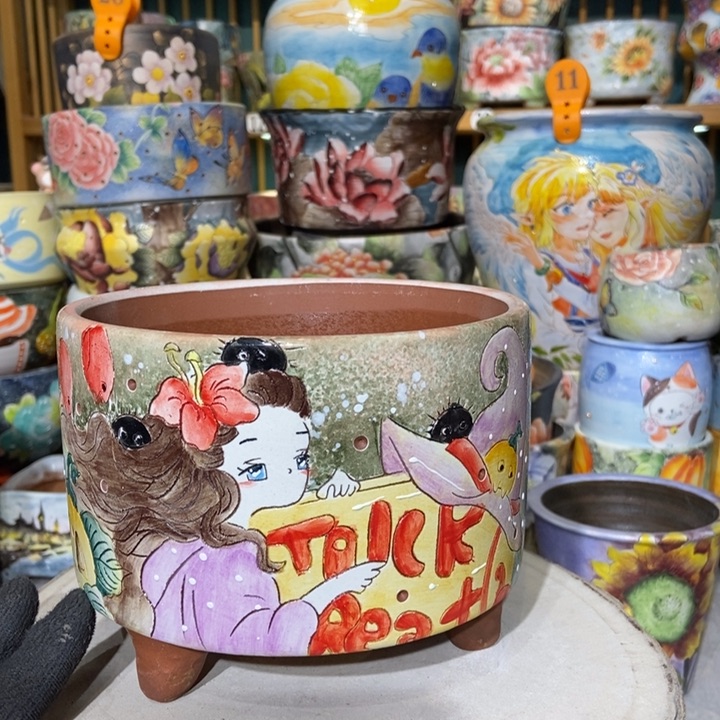 红陶景德镇艺术手绘作品