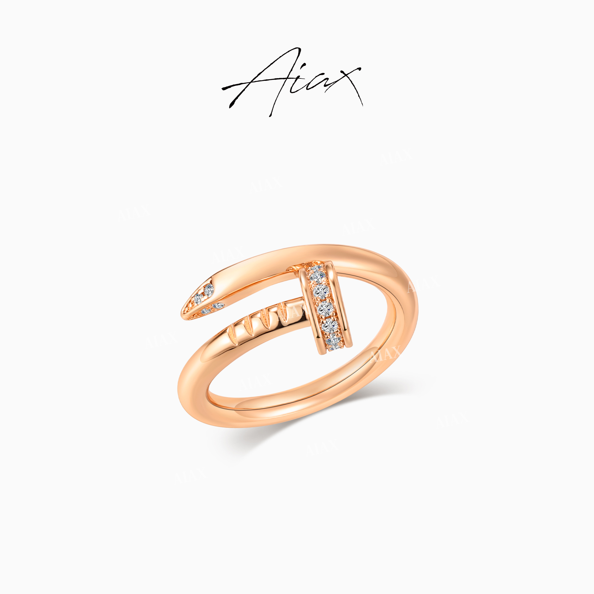 铜合金合成锆石戒指 AIAX时尚百搭轻奢风氛围感小饰品戒指TSS7465