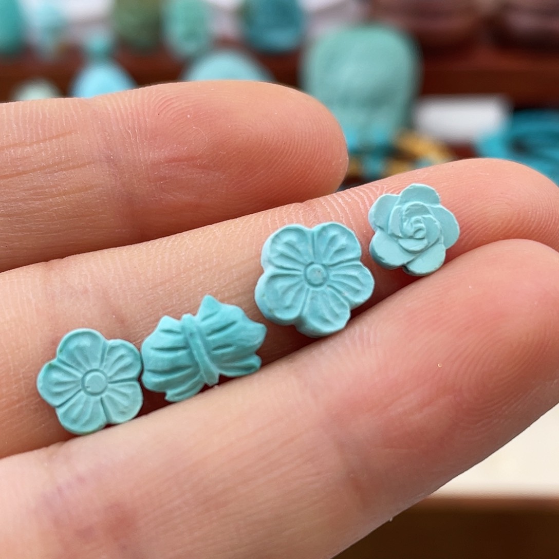 绿松石未镶嵌珠宝半成品