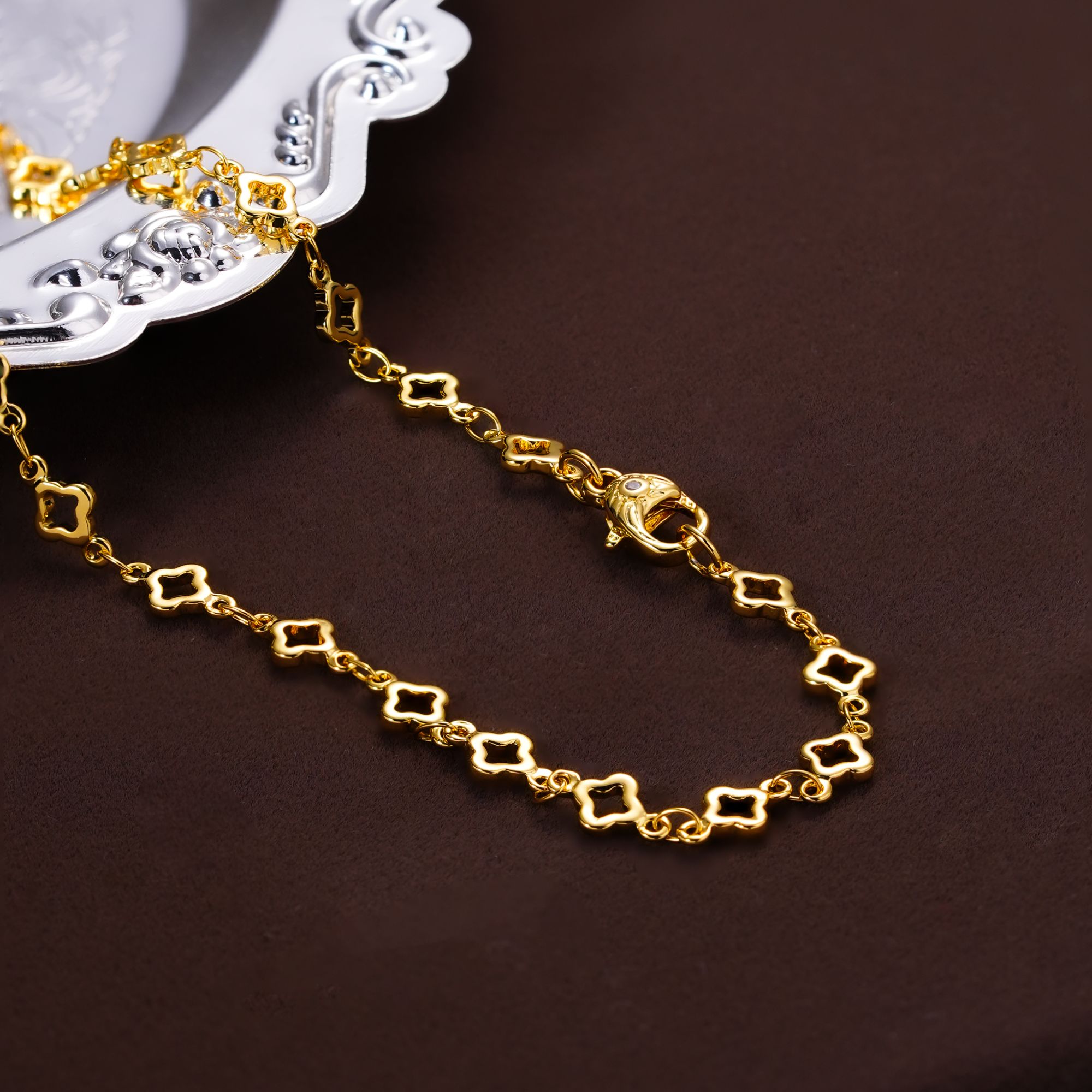 【小确幸】 精致气质轻奢经典小众70cm±DIY四叶草项链RU12430