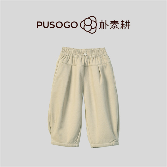 朴素耕浅色百搭加绒裤宝宝MJ08