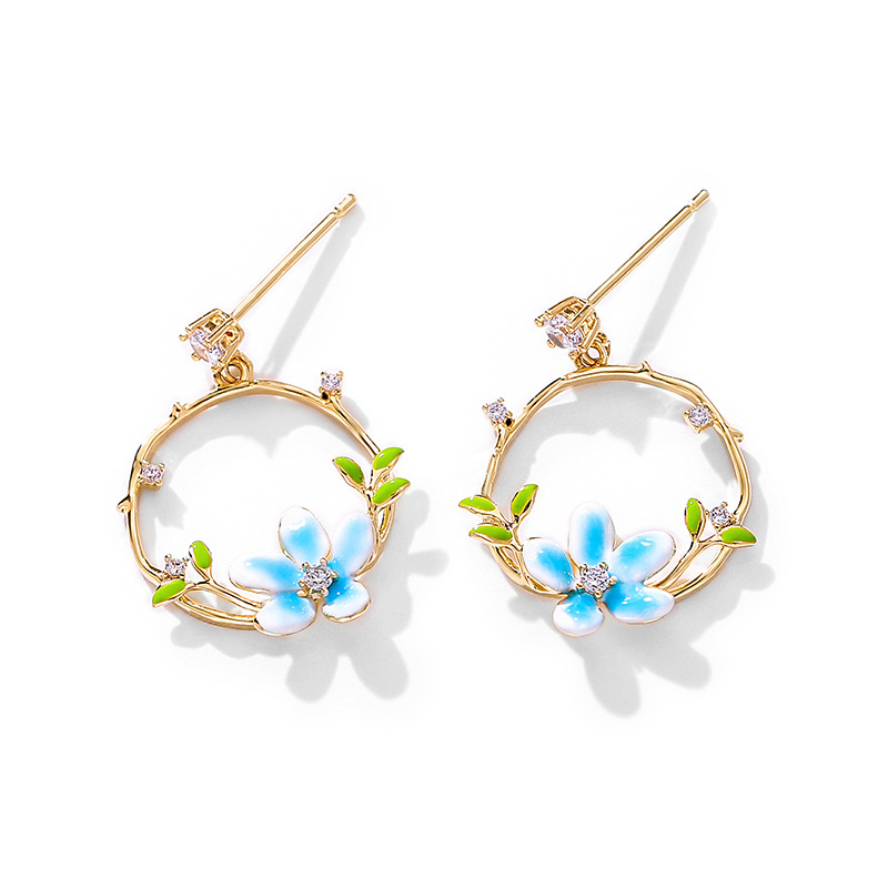 合金亚克力耳饰港派925银个性小花小清新耳钉2025超仙网红耳饰 20