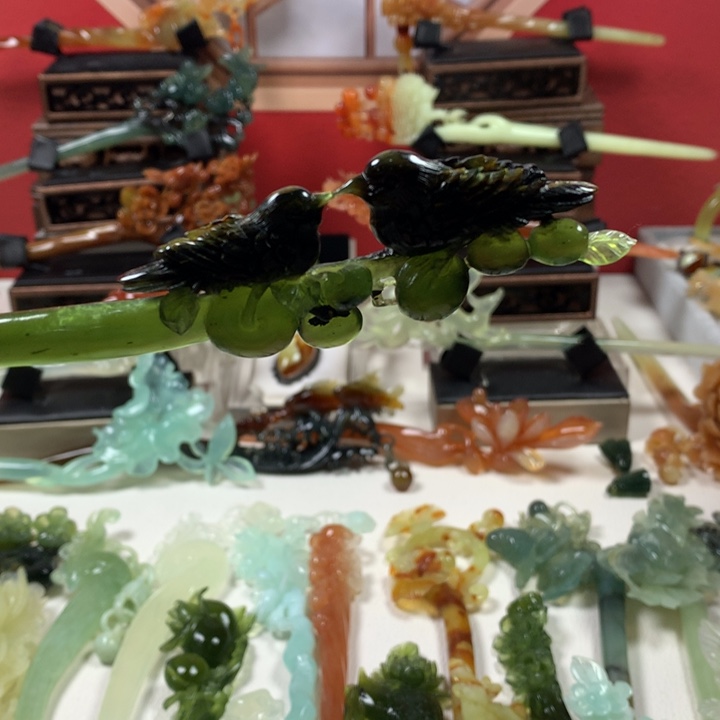 蛇纹石玉发簪未镶嵌