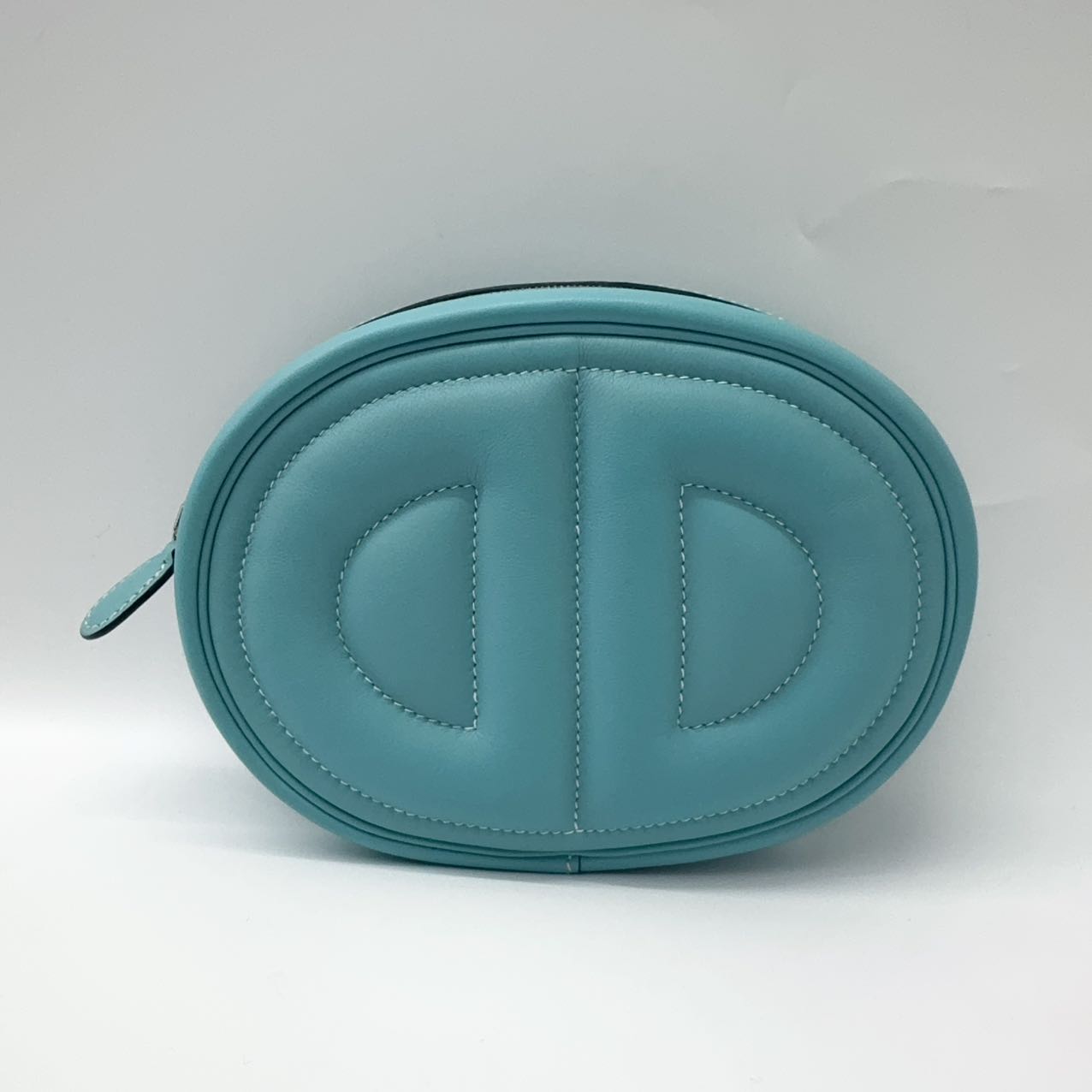 99新 Hermes/爱马仕 in the loop腰包马卡龙蓝内拼牛油果绿 Y刻