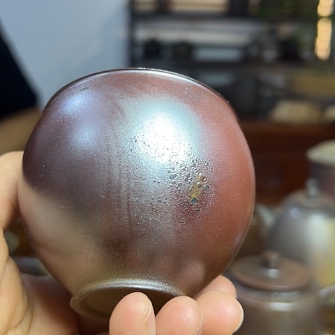 用***石戬谷龙窑柴烧茶杯50