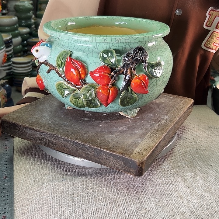 泳坤堂石湾花盆陶瓷