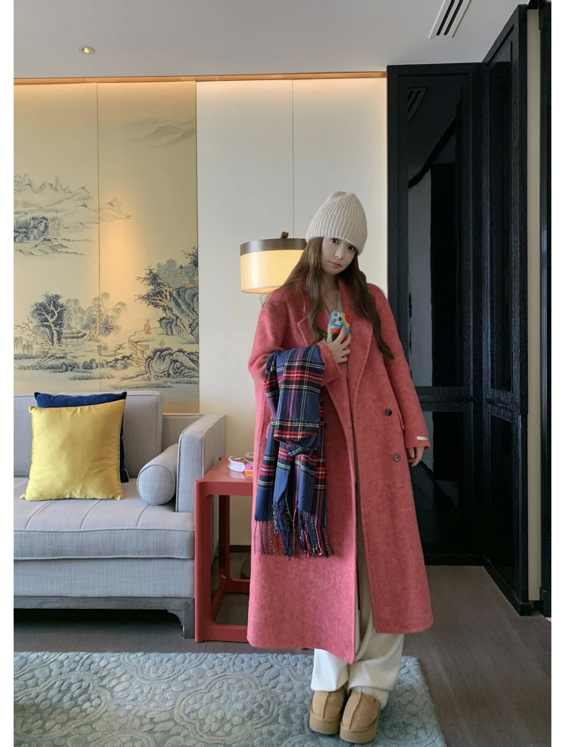 25【韩剧女主】小个子加厚常规款秋冬保暖毛呢外套时尚宽松少女呢子