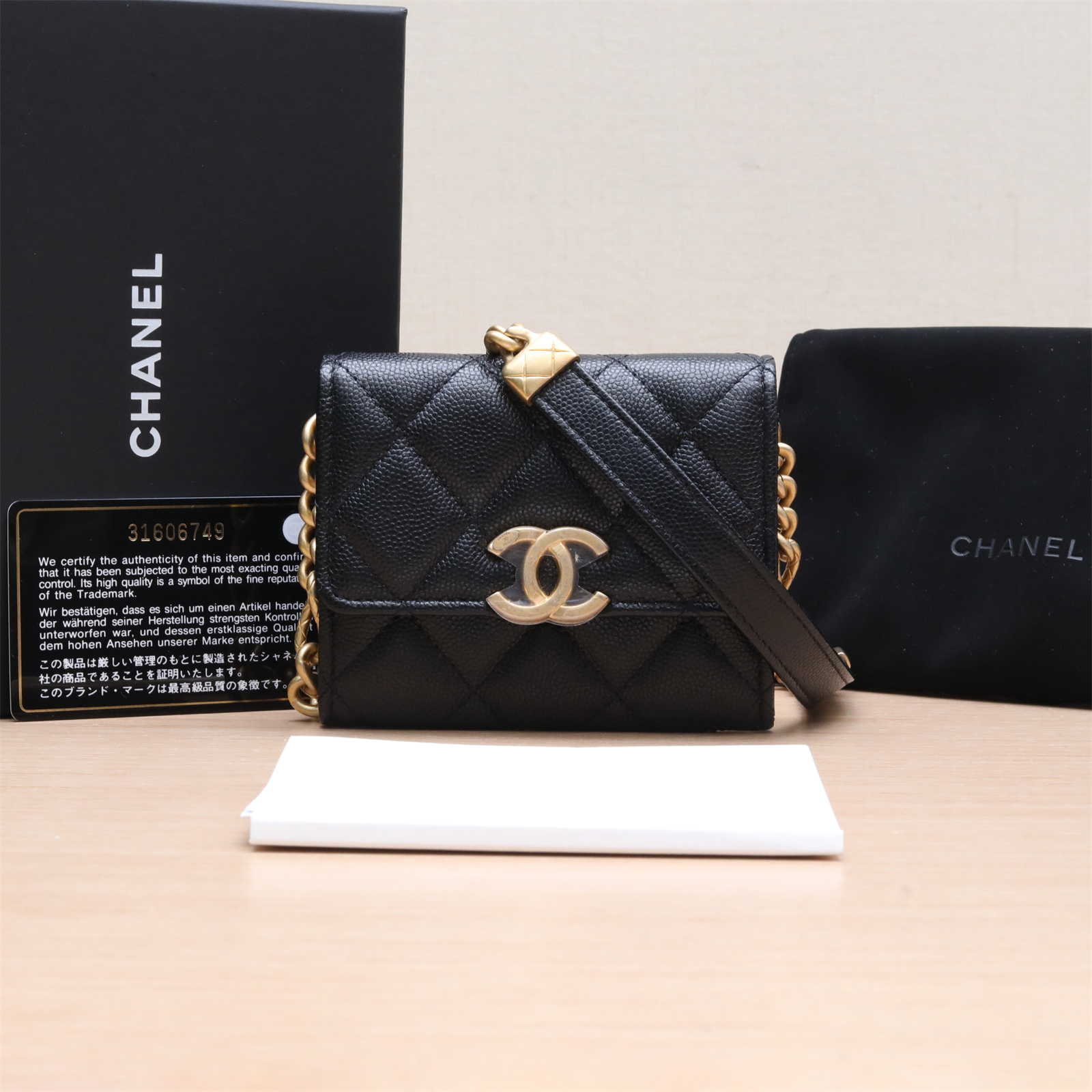 99新 Chanel/香奈儿 积分-288汤/P214769837/零钱包 31开 金扣