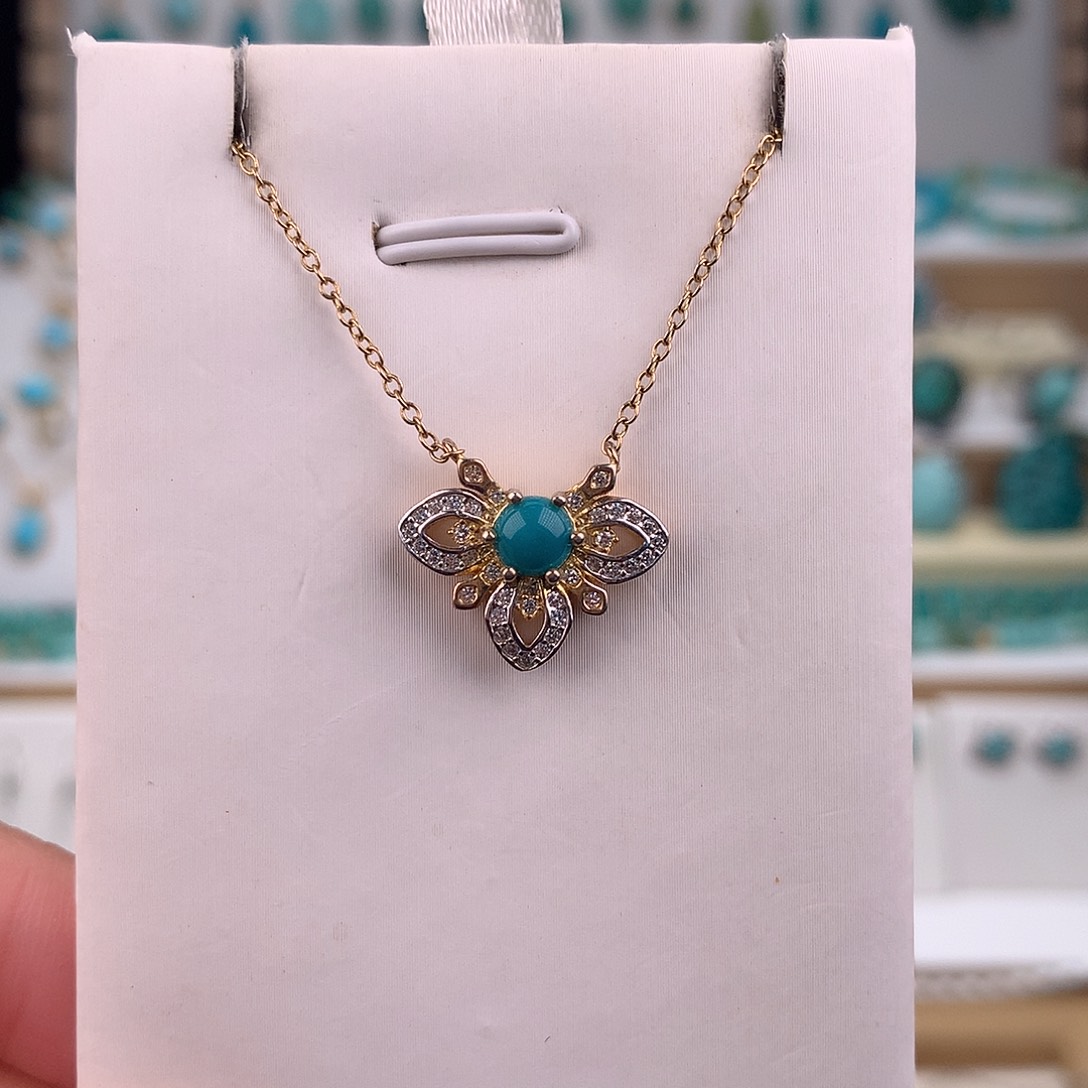 绿松石合金颈饰时尚吊坠