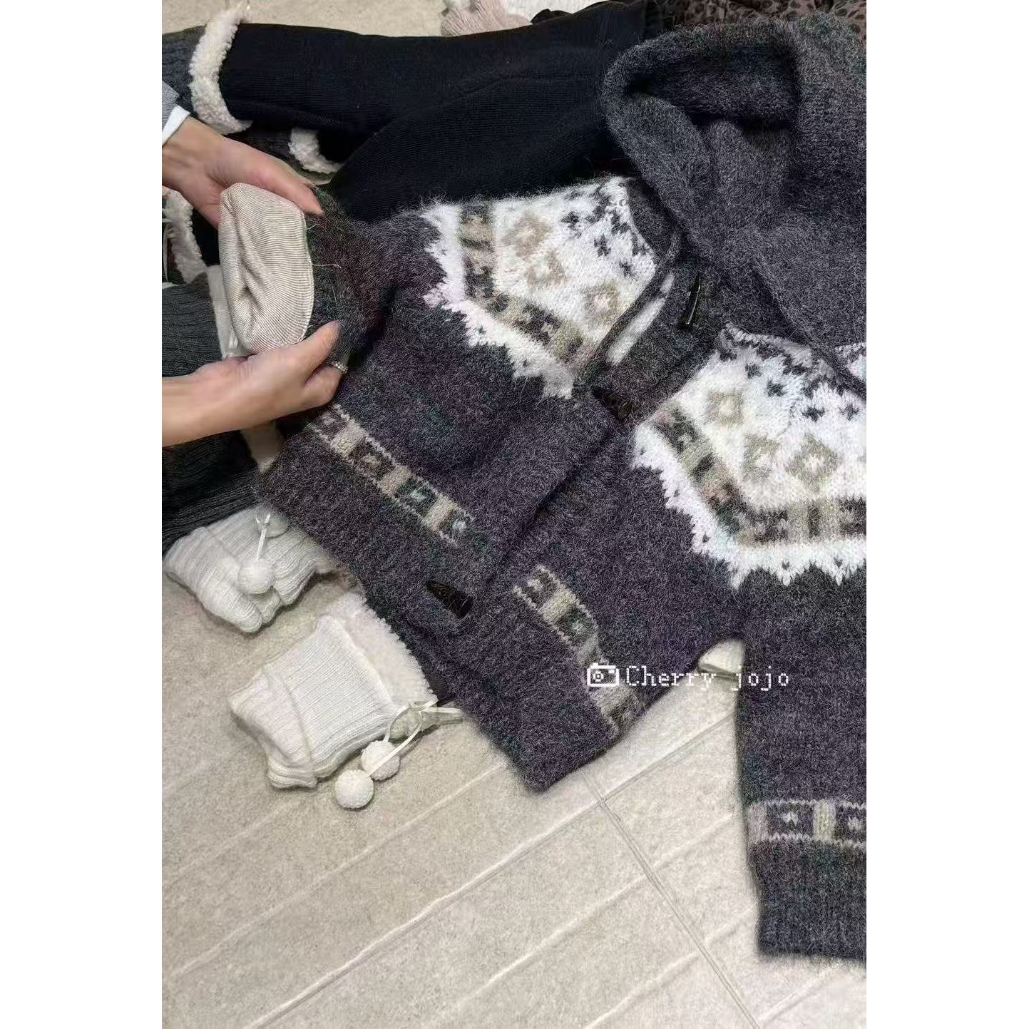 YTJJ·25冬~费尔岛毛汉服衣汉服开衫汉服外套汉服26554（童装汉服）