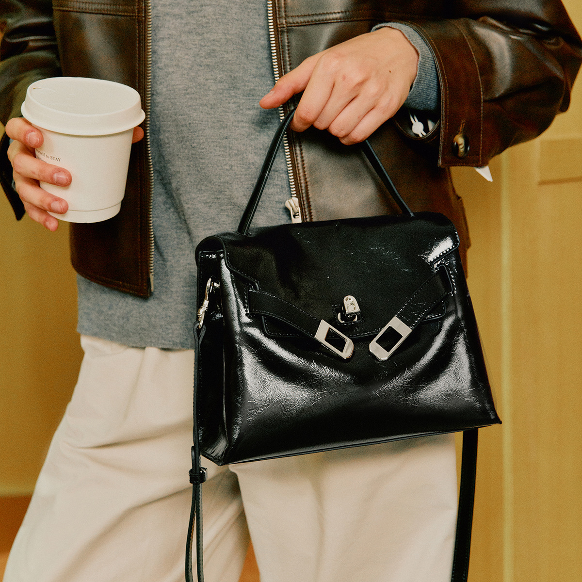 【抱抱包S】新款凯莉包手提斜挎包女轻便小包高级感女包