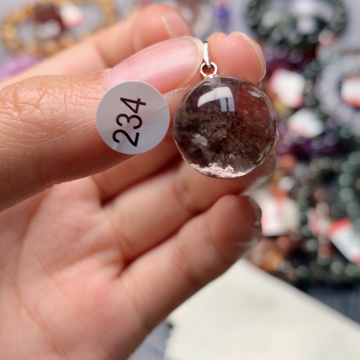 水晶吊坠(不含链)钛钢