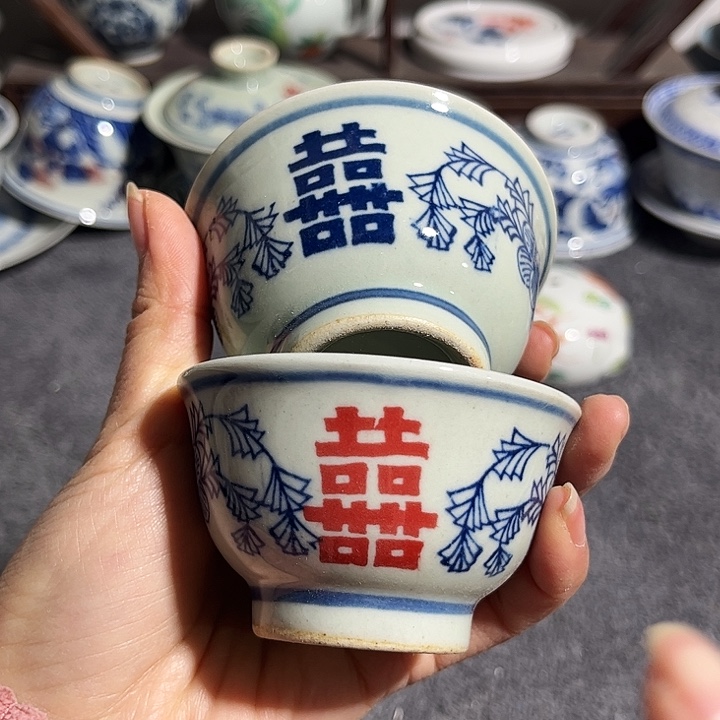 杯景德镇青花主人杯