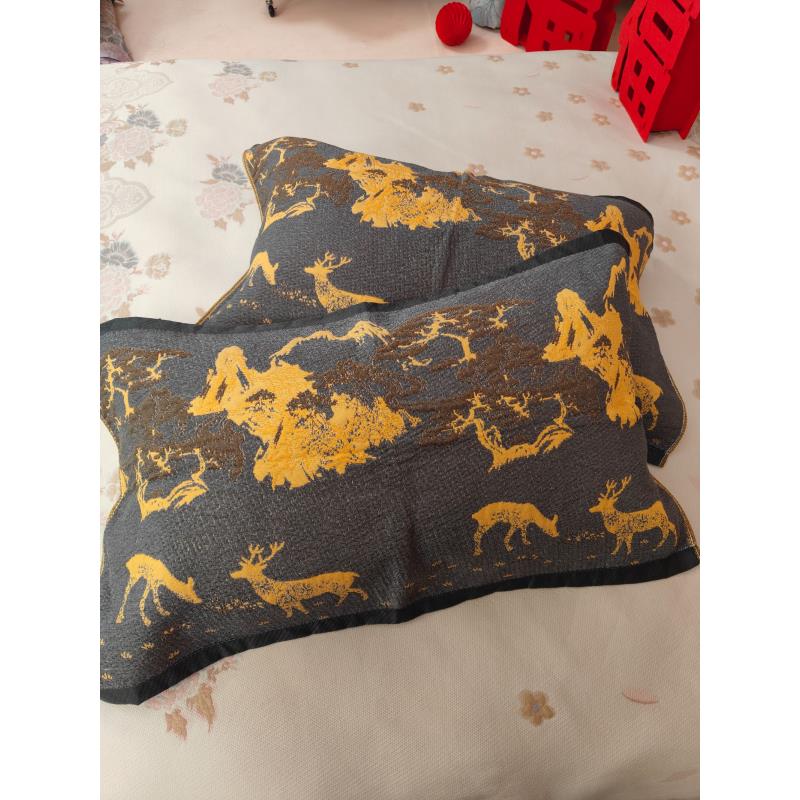 江山逐鹿52*78高密枕巾柔软高档透气枕巾