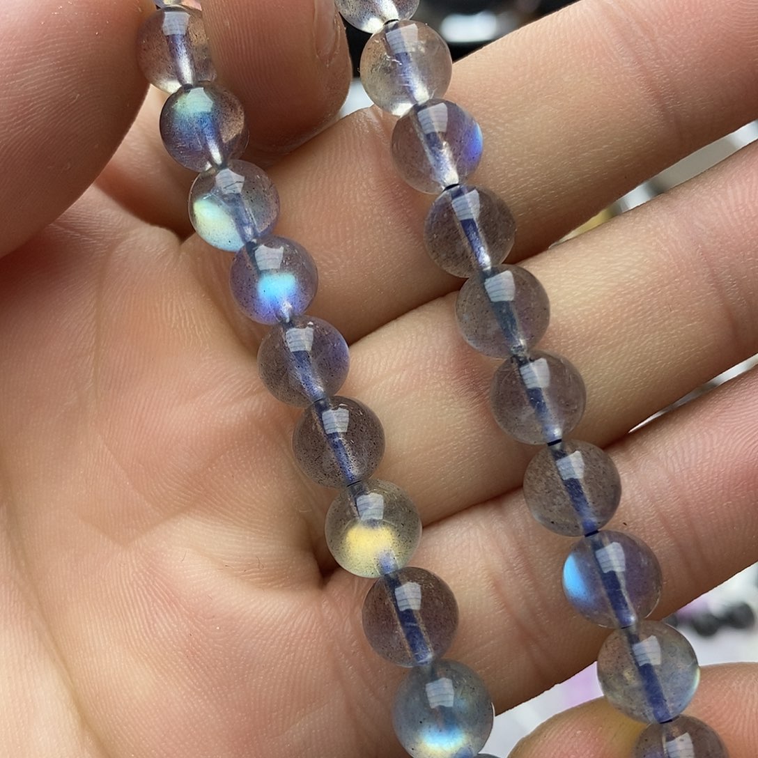 拉长石手链未镶嵌手链