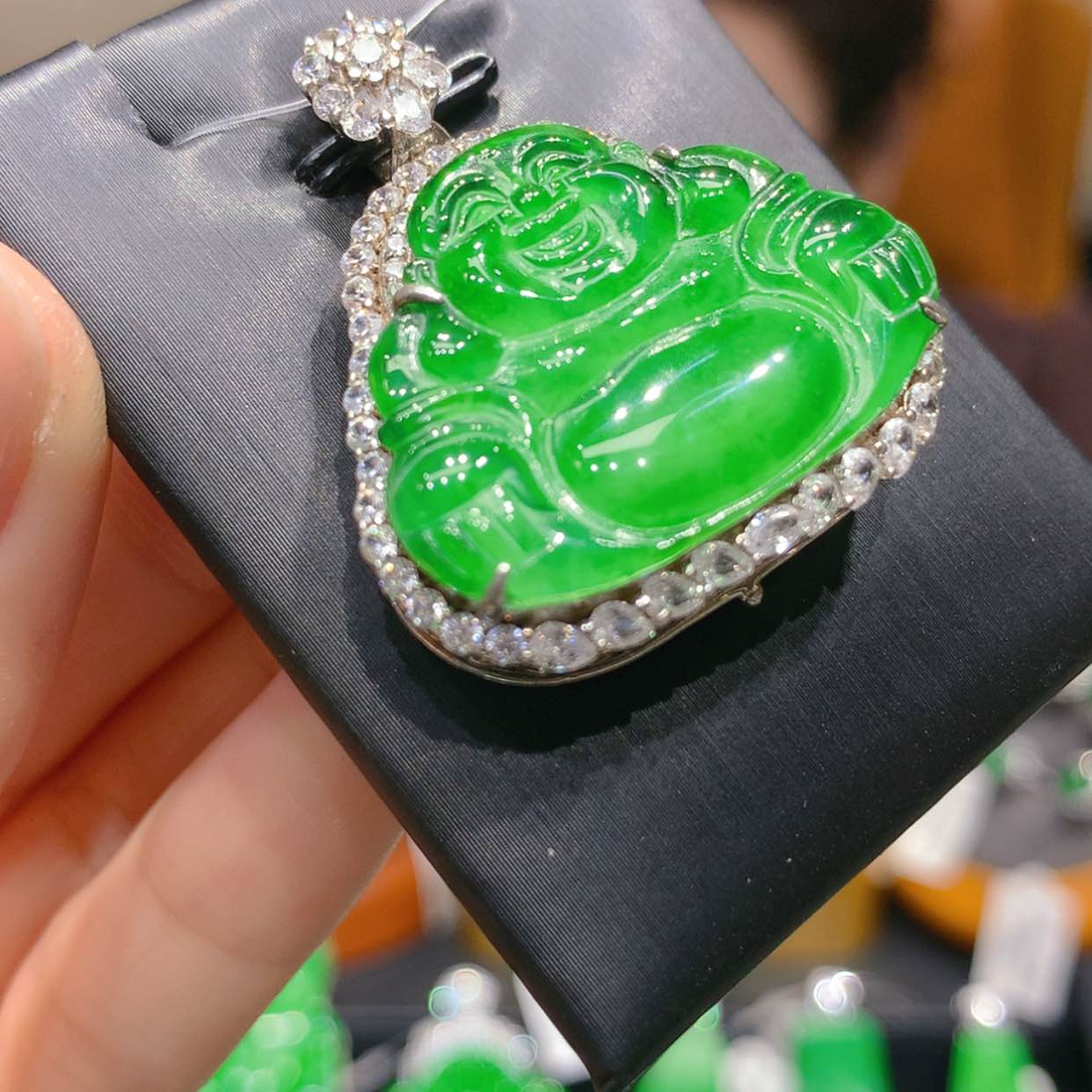 【闪购商品】颈饰银S925镶嵌翡翠5柒姐