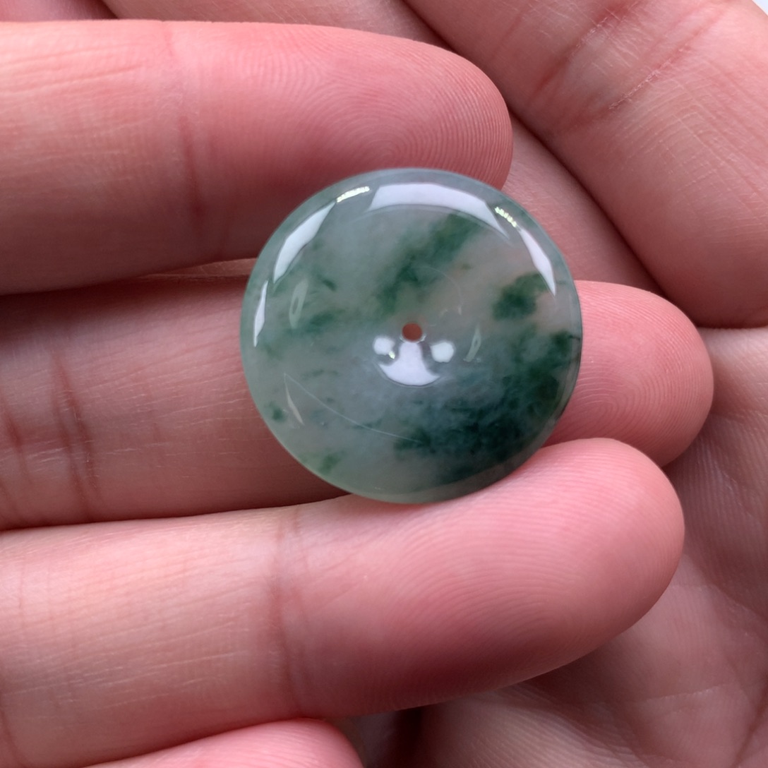 翡翠吊坠(不含链)未镶嵌平安扣