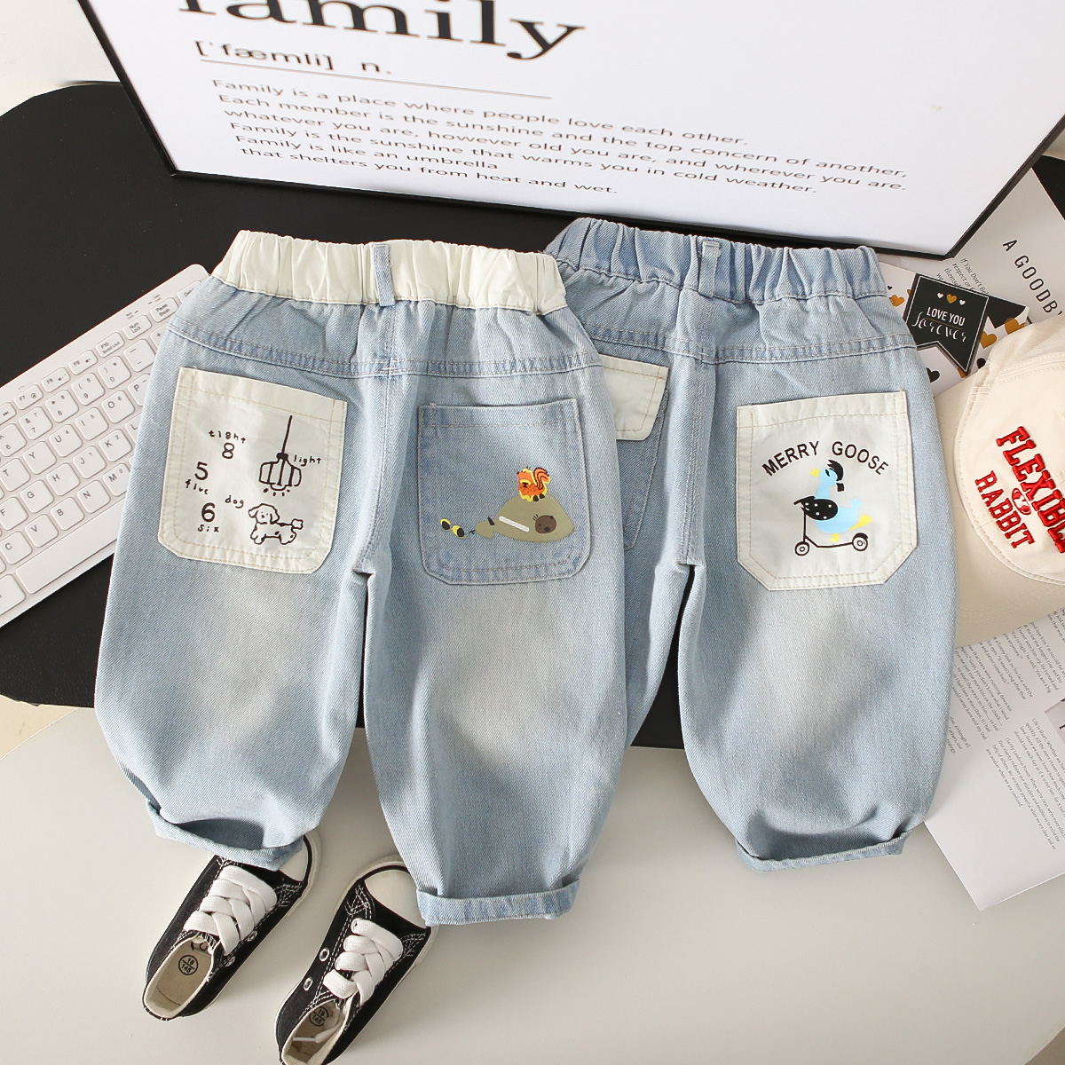 男童牛仔裤春秋装韩版儿童薄款休闲裤潮酷帅气男小童裤子百搭长裤