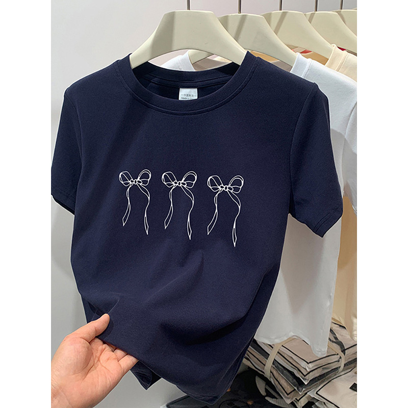 2025新款女t恤短袖夏日ootd穿搭甜辣chic修身显瘦小众不撞款上衣