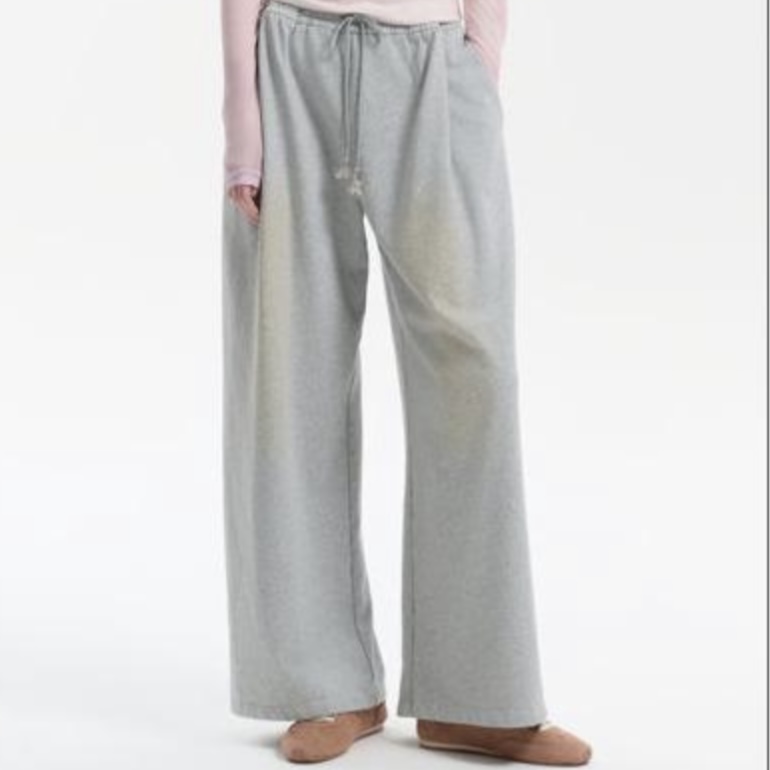 Three Quarters 做旧阔腿裤