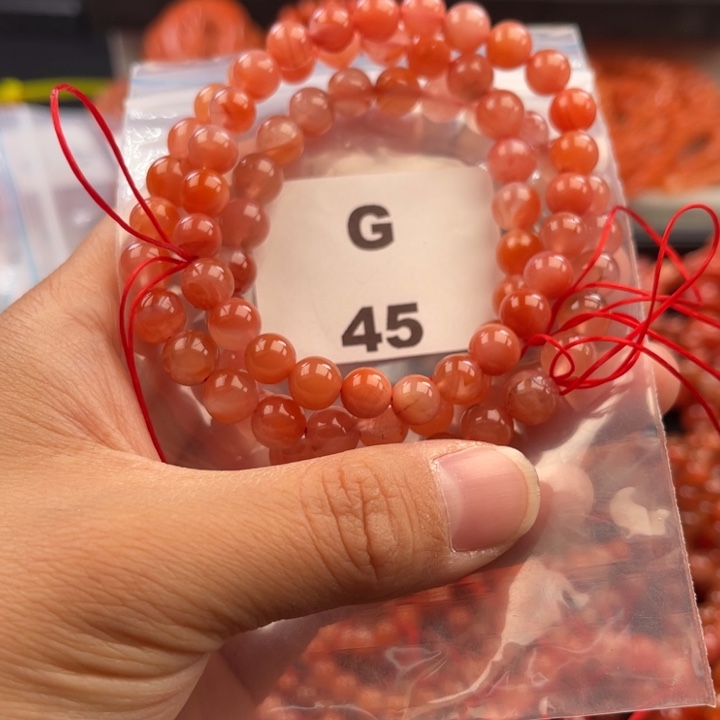 南红玛瑙未镶嵌多样性发货默认微瑕称重7mm3条