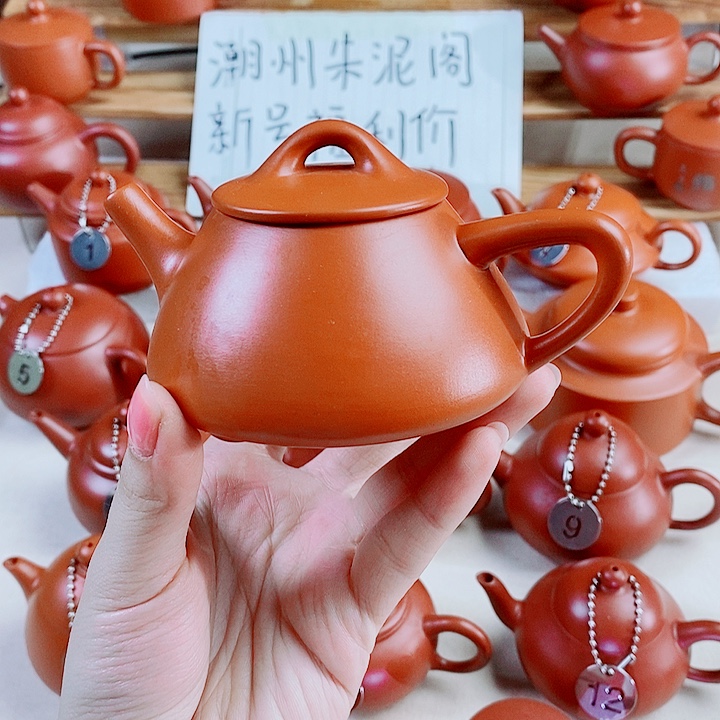 潮州朱泥壶石瓢壶160